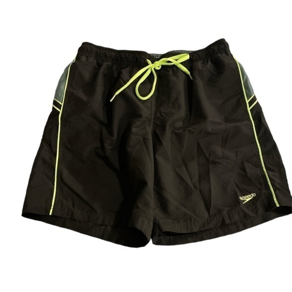 Speedo Black Swimming Shorts Surfo Boarding Size Large EUC #4611